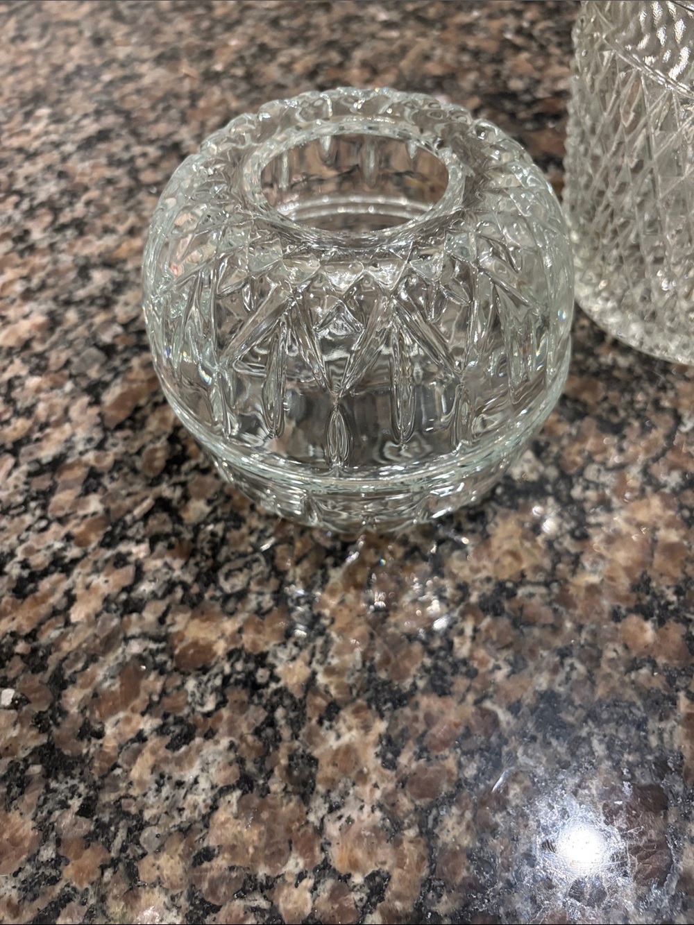 Clear Cut Glass Votive Holder - Classic Decorative Accent